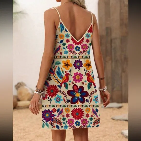 Floral Multicolor Summer Dress - Picture 4 of 6